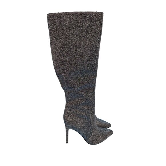 Marc Fisher Rumina Sparkly silver knee high boot Was $259 - Picture 4 of 9